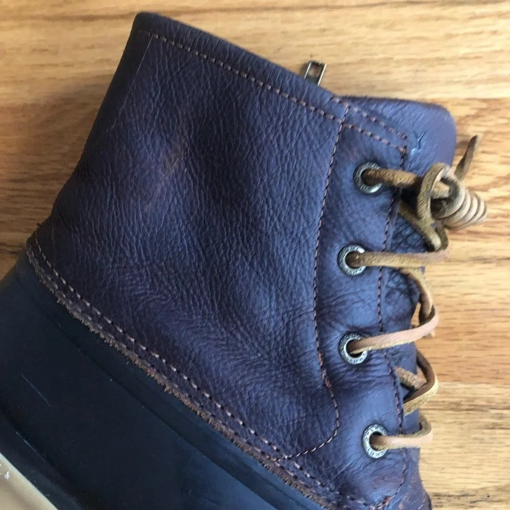 SPERRY Saltwater Duck Boots Leather Rubber 10